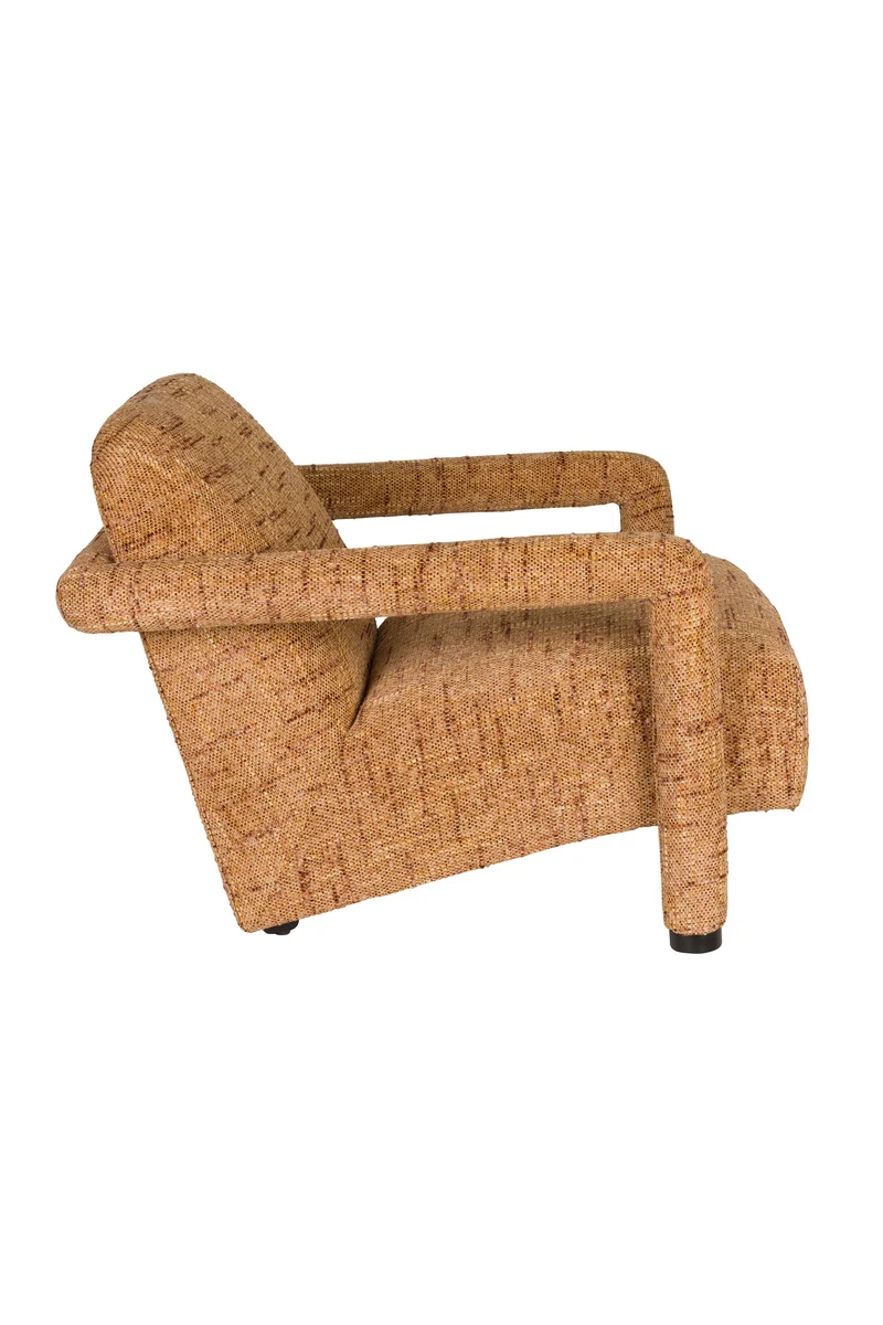 Dutchbone Loungesessel Kent Ochre – Polyester, 86 × 74 × 66 cm