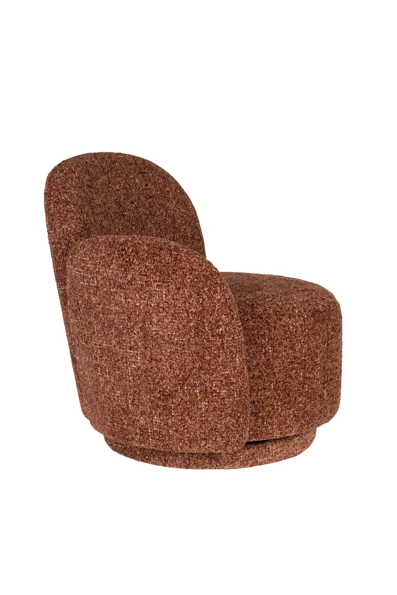 Dutchbone Loungesessel Rose Bordeaux – Rot, Polyester, 74 × 76 × 76 cm