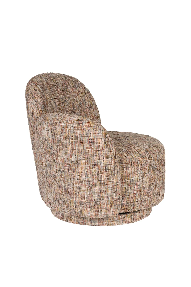 Dutchbone Loungesessel Rose Multicolour – Polyester, 74 × 76 × 76 cm