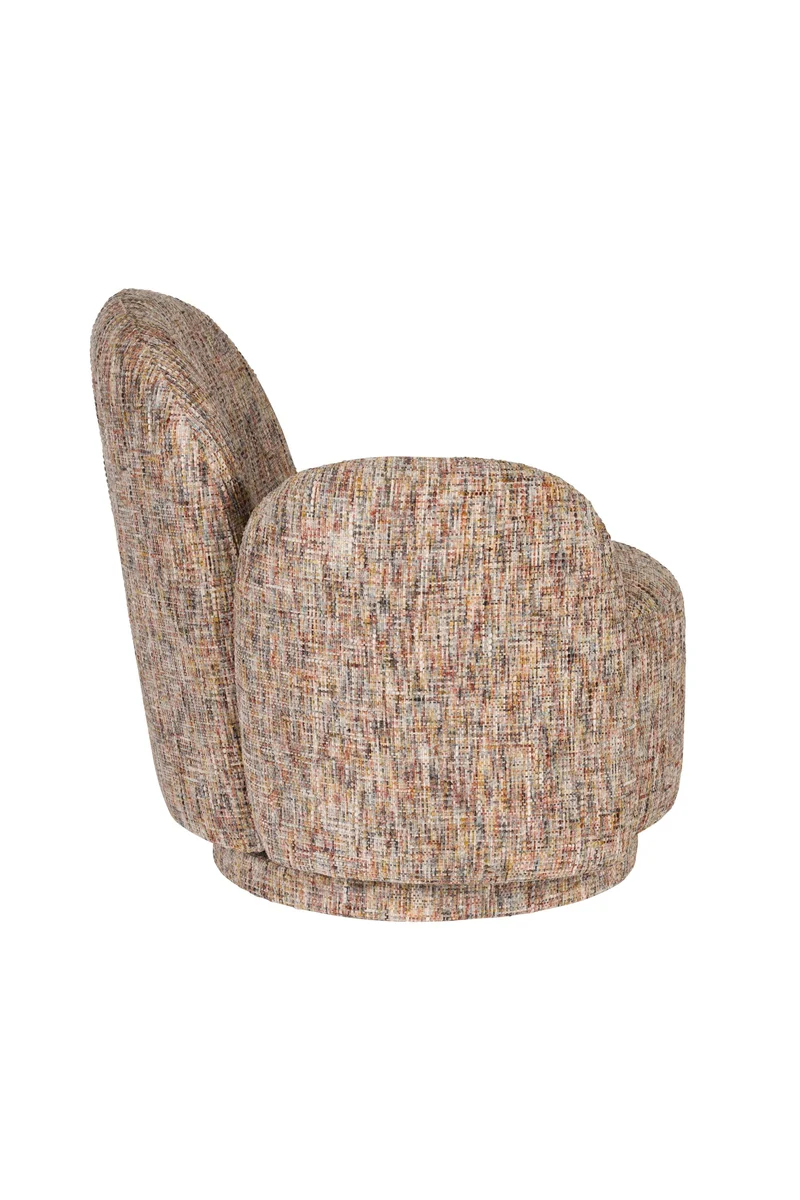 Dutchbone Loungesessel Rose Multicolour – Polyester, 74 × 76 × 76 cm