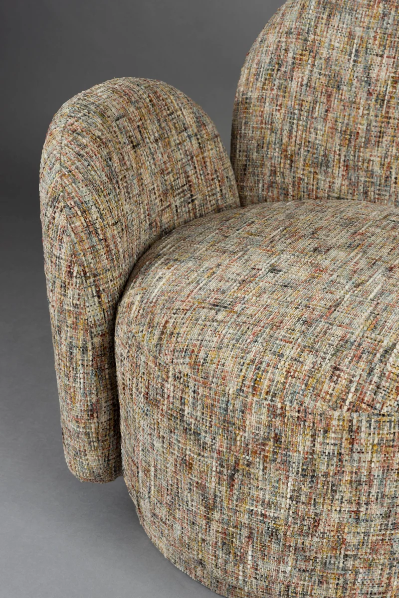 Dutchbone Loungesessel Rose Multicolour – Polyester, 74 × 76 × 76 cm