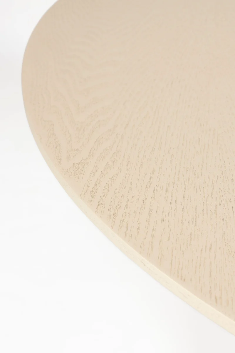 Zuiver Esstisch Pilar Brown Rice – Eschenfurnier, 100 × 100 × 76 cm