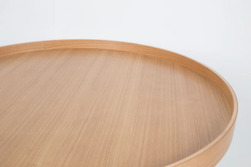Zuiver Couchtisch Oak Tray – Massives Eichenholz, 78 × 78 × 45 cm