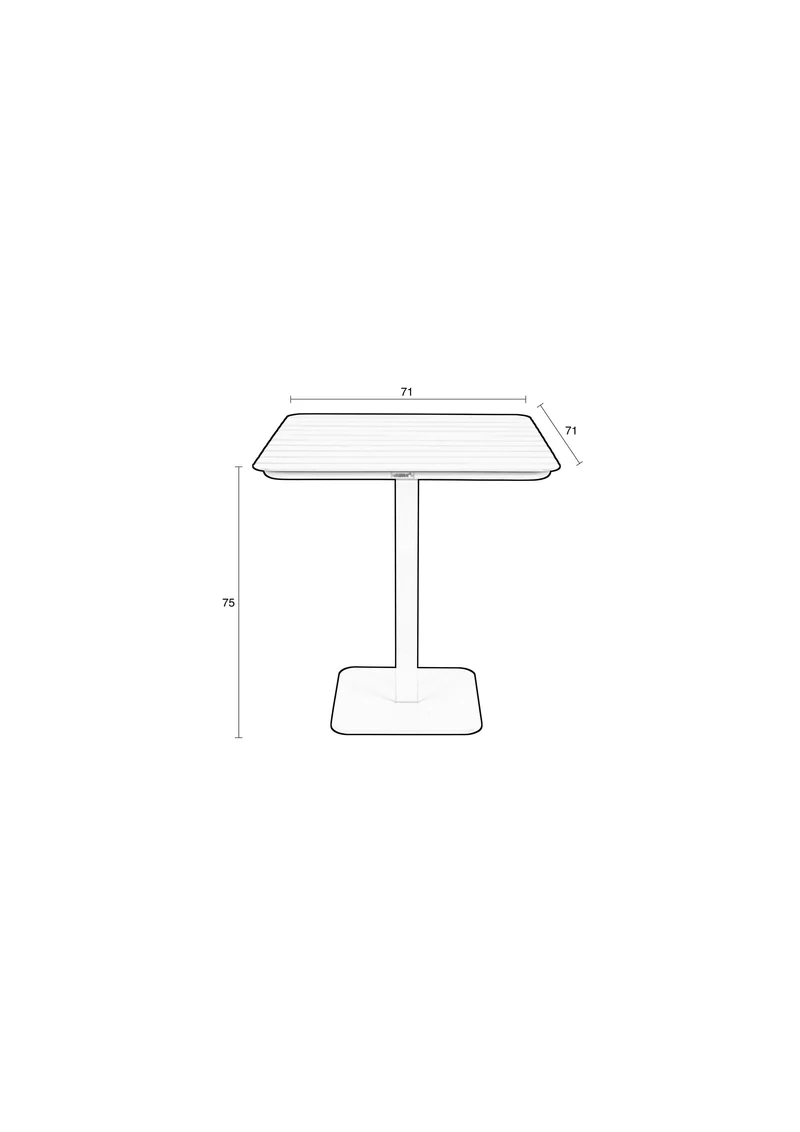 Zuiver Bistrotisch Garden Vondel 71 × 71 cm – Grün, Aluminium