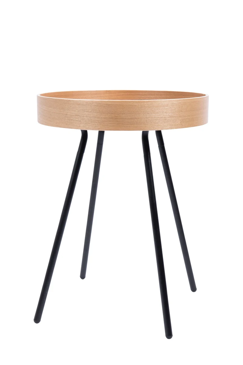 Zuiver Beistelltisch Oak Tray – Massives Eichenholz, 46,5 × 46,5 × 55,5 cm