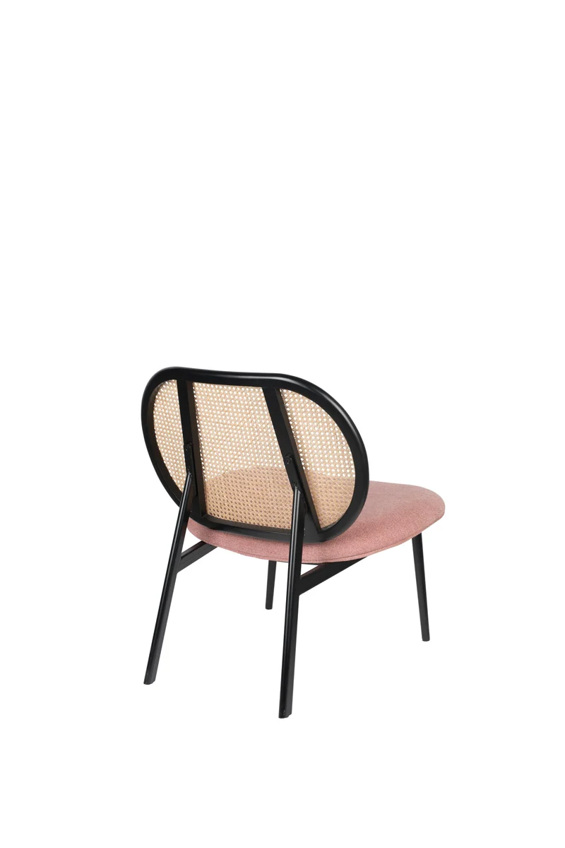 Zuiver Loungesessel Spike Natural – Pink, Stoff, 70 × 78,6 × 84,1 cm