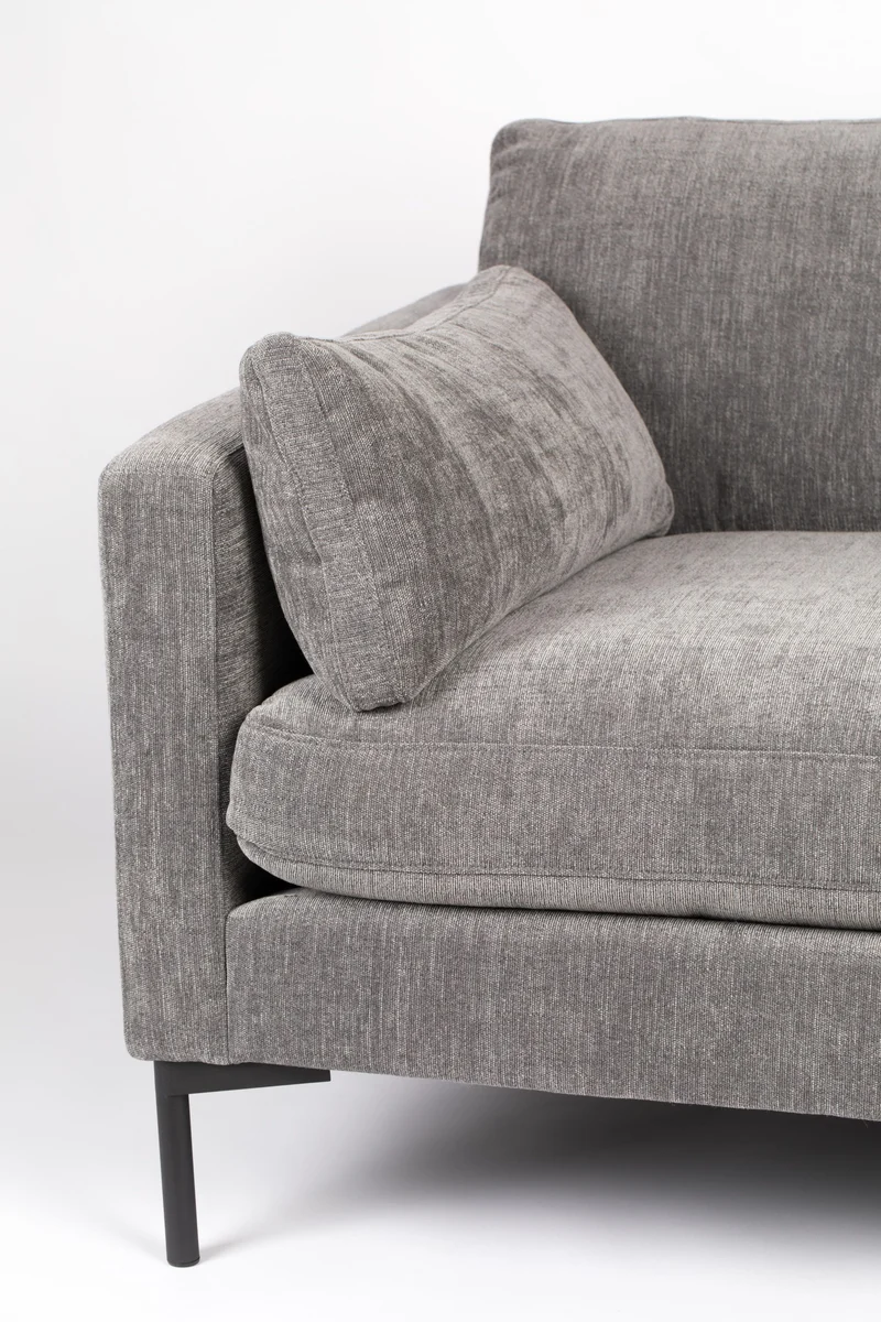Zuiver Loveseat Summer – Anthrazit, Stoff, 101 × 125 × 82 cm