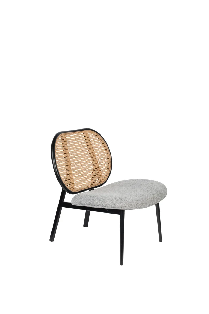 Zuiver Loungesessel Spike Natural – Grau, Stoff, 70 × 78,6 × 84,1 cm