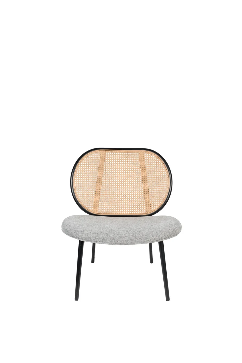 Zuiver Loungesessel Spike Natural – Grau, Stoff, 70 × 78,6 × 84,1 cm