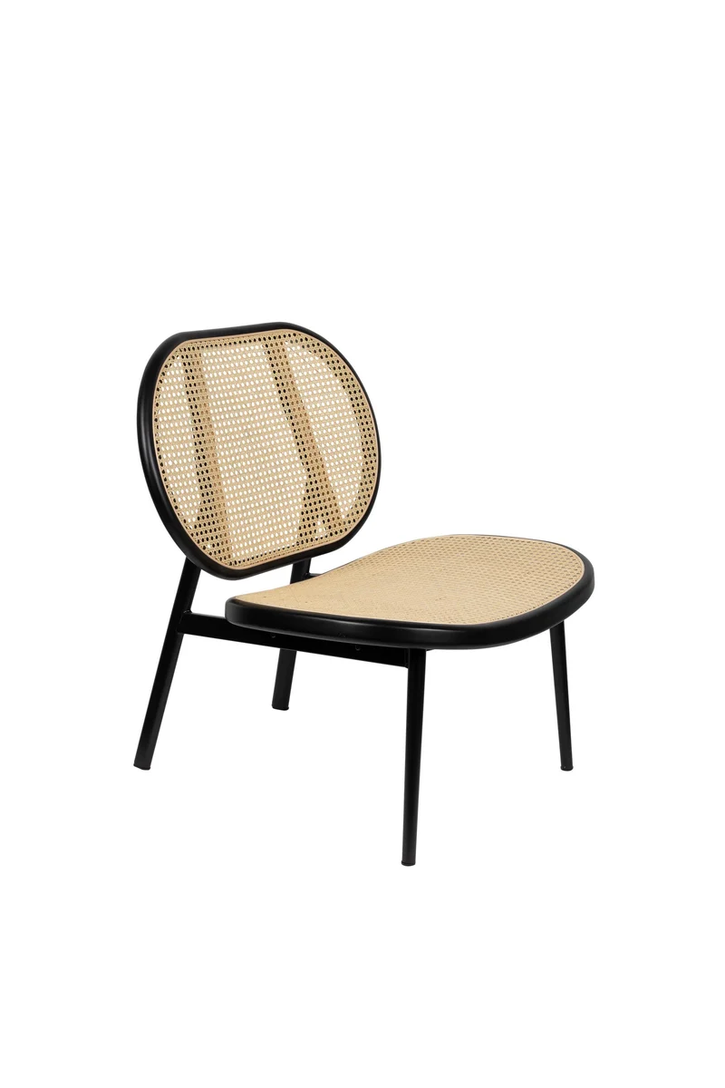 Zuiver Loungesessel Spike All Webbing – Schwarz, Stoff, 70 × 78,6 × 84,1 cm