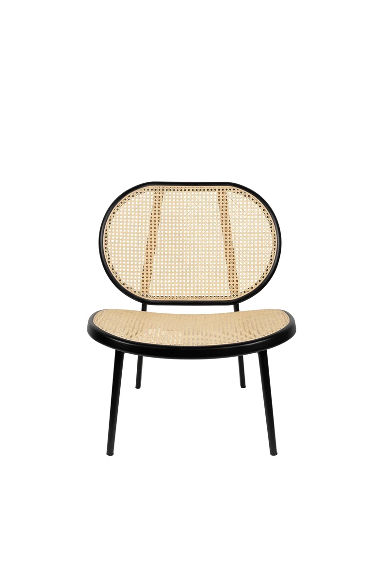 Zuiver Loungesessel Spike All Webbing – Schwarz, Stoff, 70 × 78,6 × 84,1 cm