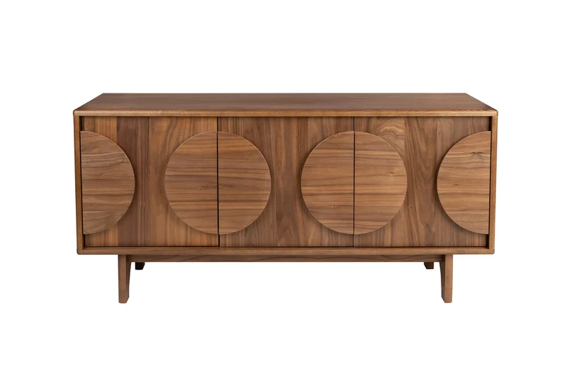 Zuiver Sideboard Groove 3 Doors – Nussbaum, 40 × 120 × 58 cm