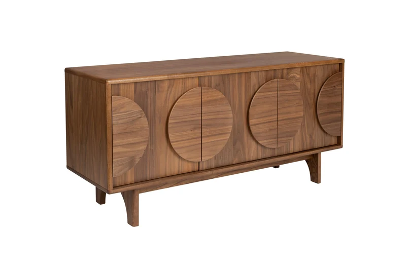Zuiver Sideboard Groove 3 Doors – Nussbaum, 40 × 120 × 58 cm