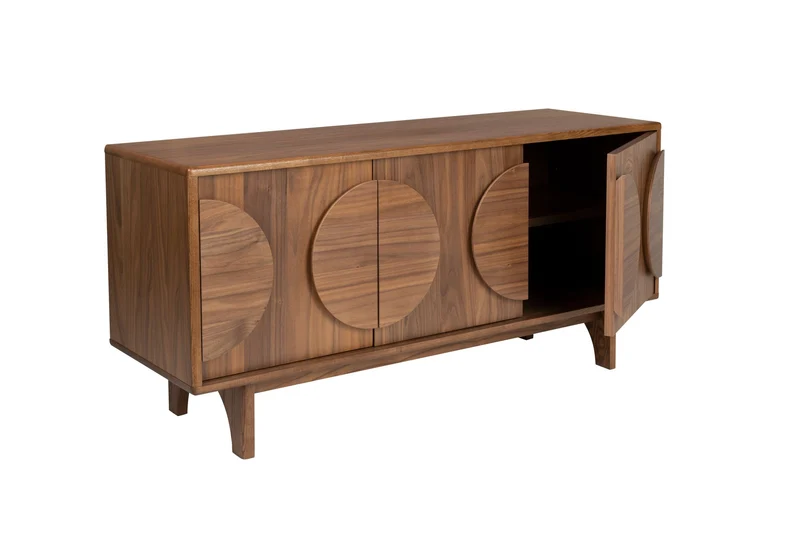 Zuiver Sideboard Groove 3 Doors – Nussbaum, 40 × 120 × 58 cm