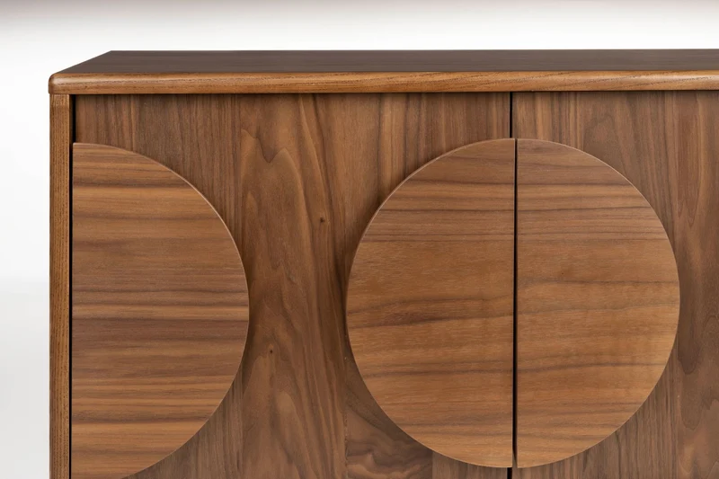 Zuiver Sideboard Groove 2 Doors – Nussbaum, 40 × 82 × 58 cm