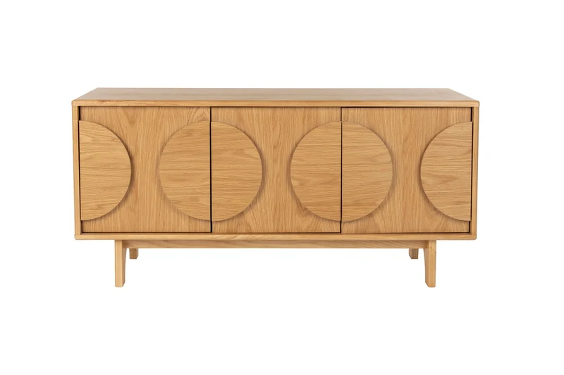 Zuiver Sideboard Groove 3 Doors Natural – Eiche, 40 × 120 × 58 cm