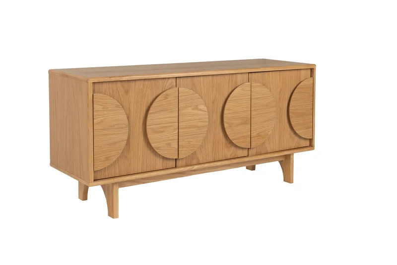 Zuiver Sideboard Groove 3 Doors Natural – Eiche, 40 × 120 × 58 cm