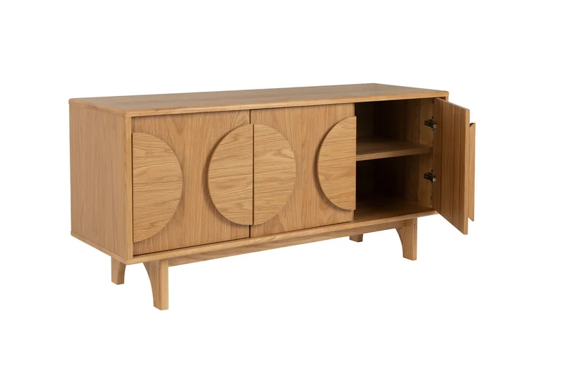 Zuiver Sideboard Groove 3 Doors Natural – Eiche, 40 × 120 × 58 cm