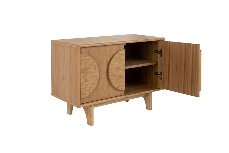 Zuiver Sideboard Groove 2 Doors Natural – Eiche, 40 × 82 × 58 cm