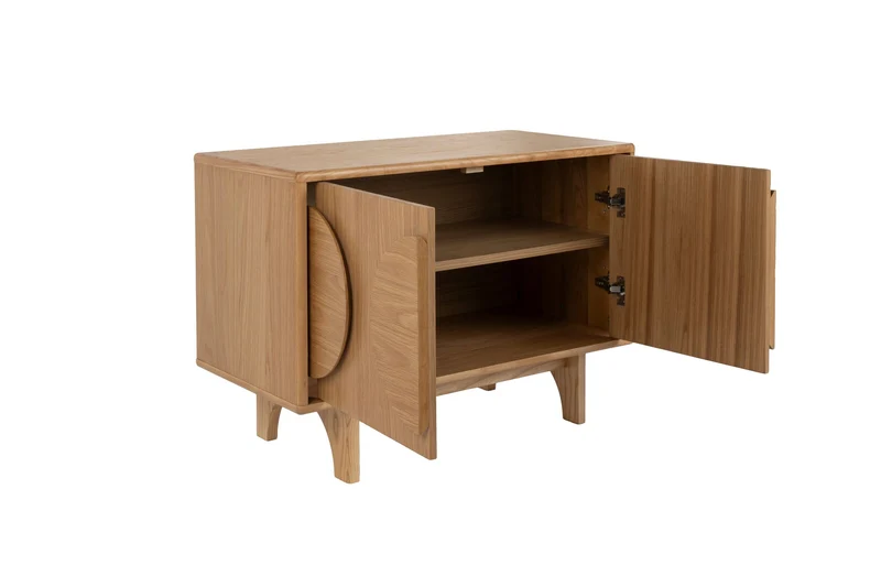 Zuiver Sideboard Groove 2 Doors Natural – Eiche, 40 × 82 × 58 cm