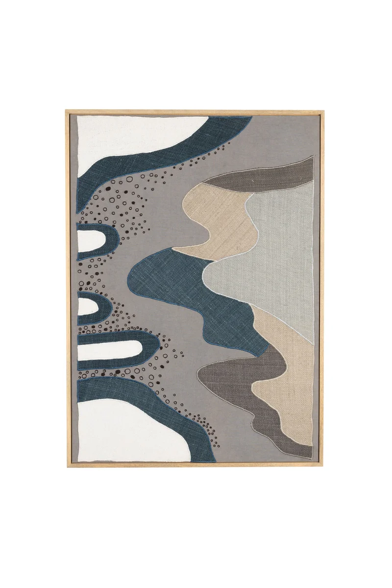Zuiver Wanddekoration Coastal – Bunt, Mangoholz, 75 × 104 × 5 cm