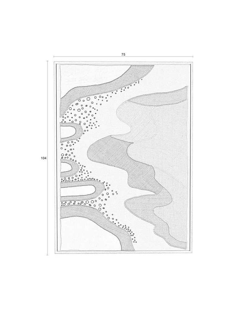 Zuiver Wanddekoration Coastal – Bunt, Mangoholz, 75 × 104 × 5 cm
