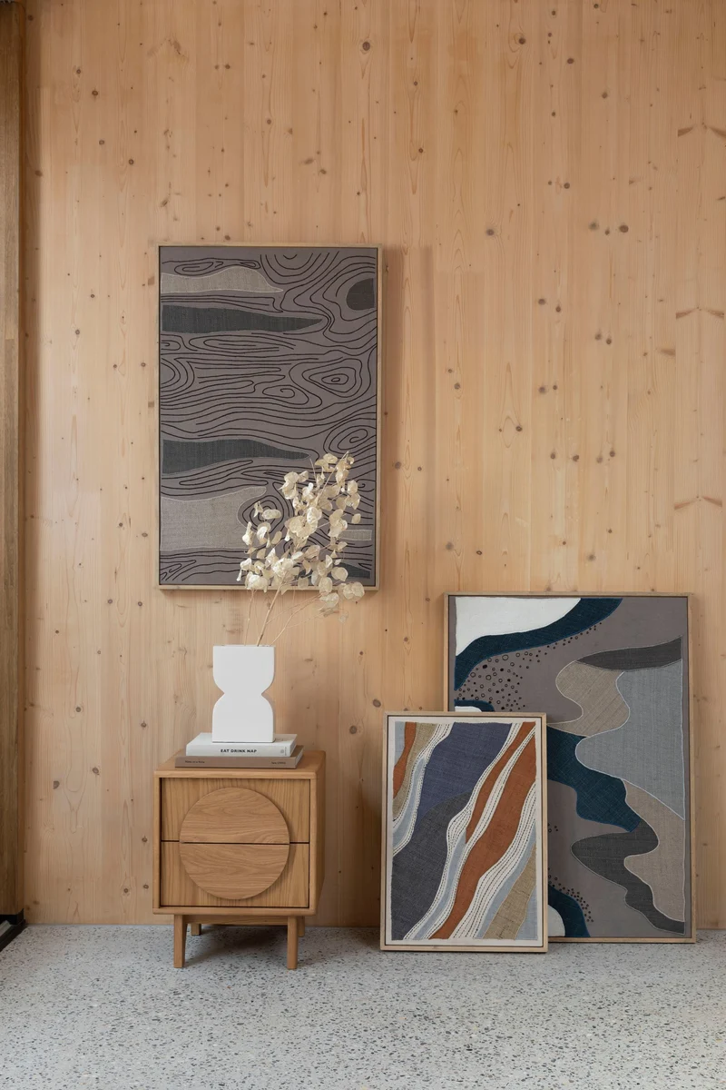 Zuiver Wanddekoration Move – Bunt, Mangoholz, 48 × 68 × 5 cm