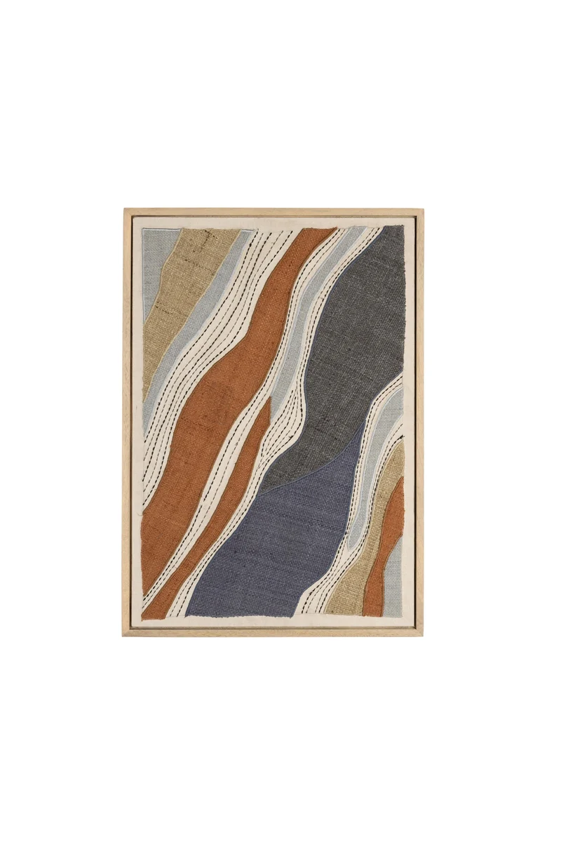 Zuiver Wanddekoration Move – Bunt, Mangoholz, 48 × 68 × 5 cm