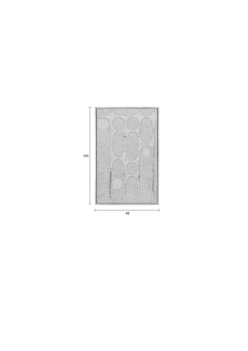 Zuiver Wanddekoration Galaxy – Schwarz, Baumwolle, 48 × 104 × 5 cm