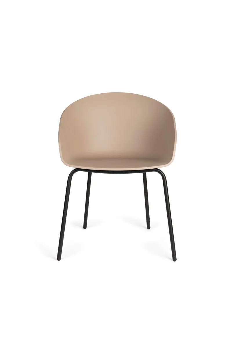 Zuiver Sessel Void Latte – Braun, Polypropylen, 56 × 55 × 73,5 cm, 2er-Set