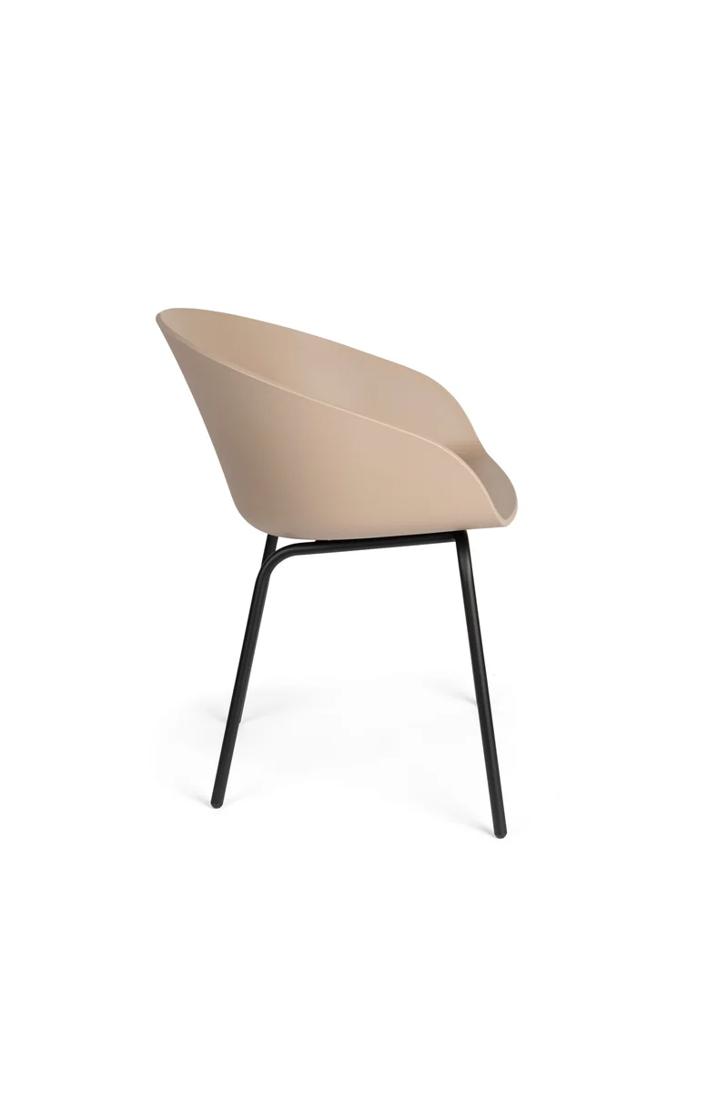 Zuiver Sessel Void Latte – Braun, Polypropylen, 56 × 55 × 73,5 cm, 2er-Set