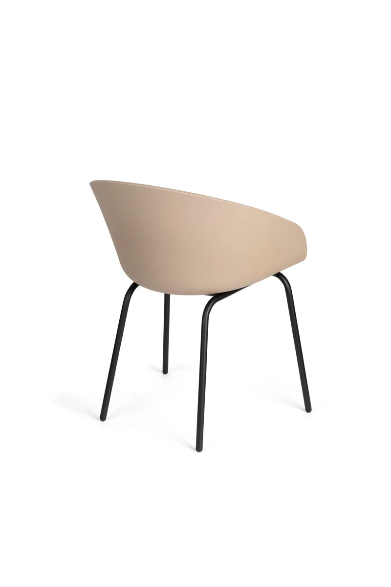Zuiver Sessel Void Latte – Braun, Polypropylen, 56 × 55 × 73,5 cm, 2er-Set