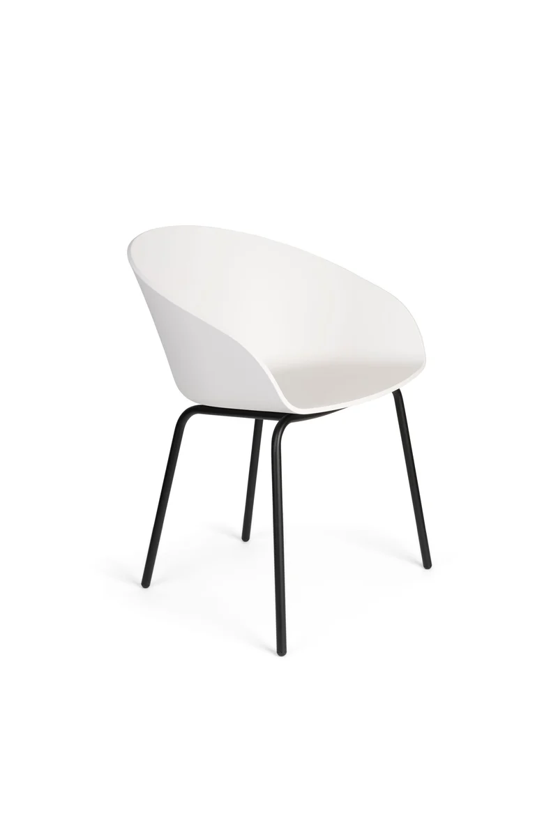 Zuiver Sessel Void Milk – Weiß, Polypropylen, 56 × 55 × 73,5 cm, 2er-Set