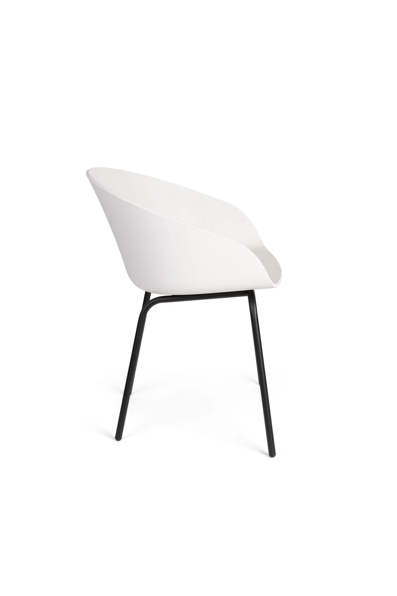 Zuiver Sessel Void Milk – Weiß, Polypropylen, 56 × 55 × 73,5 cm, 2er-Set