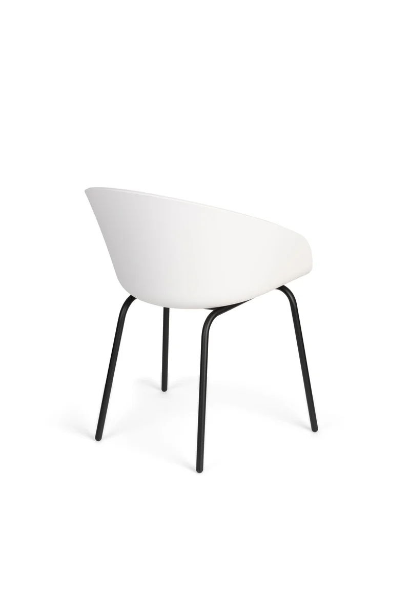 Zuiver Sessel Void Milk – Weiß, Polypropylen, 56 × 55 × 73,5 cm, 2er-Set