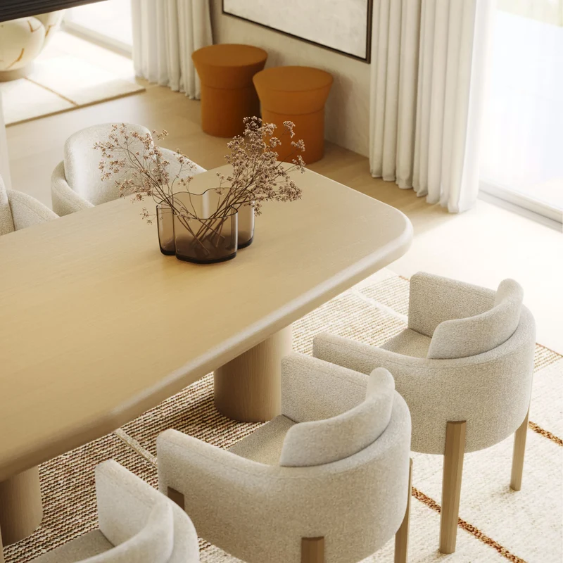 Stylish Club Natur Esstisch