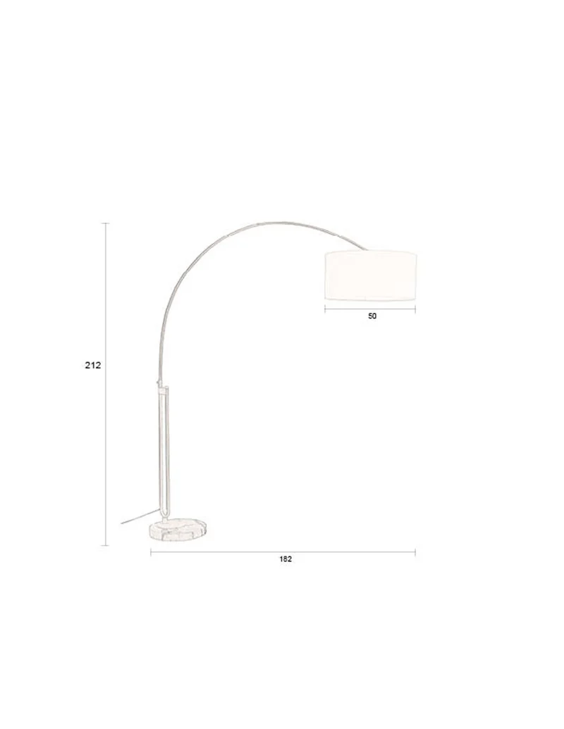 Dutchbone Stehleuchte Archie – Gold, Eisen, 182 × 50 × 212 cm