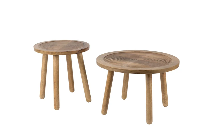Zuiver Beistelltisch Dendron S – Braun, Mangoholz, 43 × 43 × 45 cm