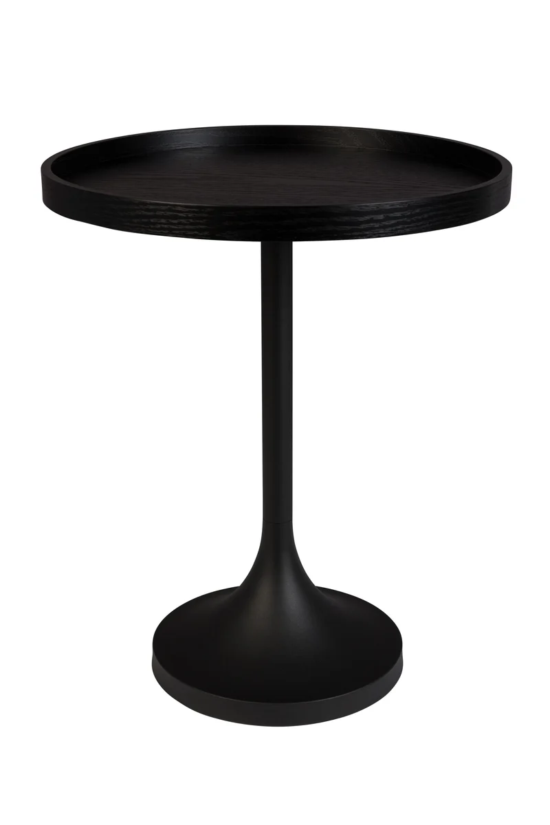 Zuiver Beistelltisch Jason – Schwarz, Eichenfurnier, 46 × 46 × 55,7 cm