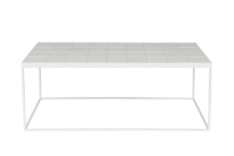 Zuiver Couchtisch Glazed – Weiß, Keramik, 93 × 42,5 × 35,5 cm