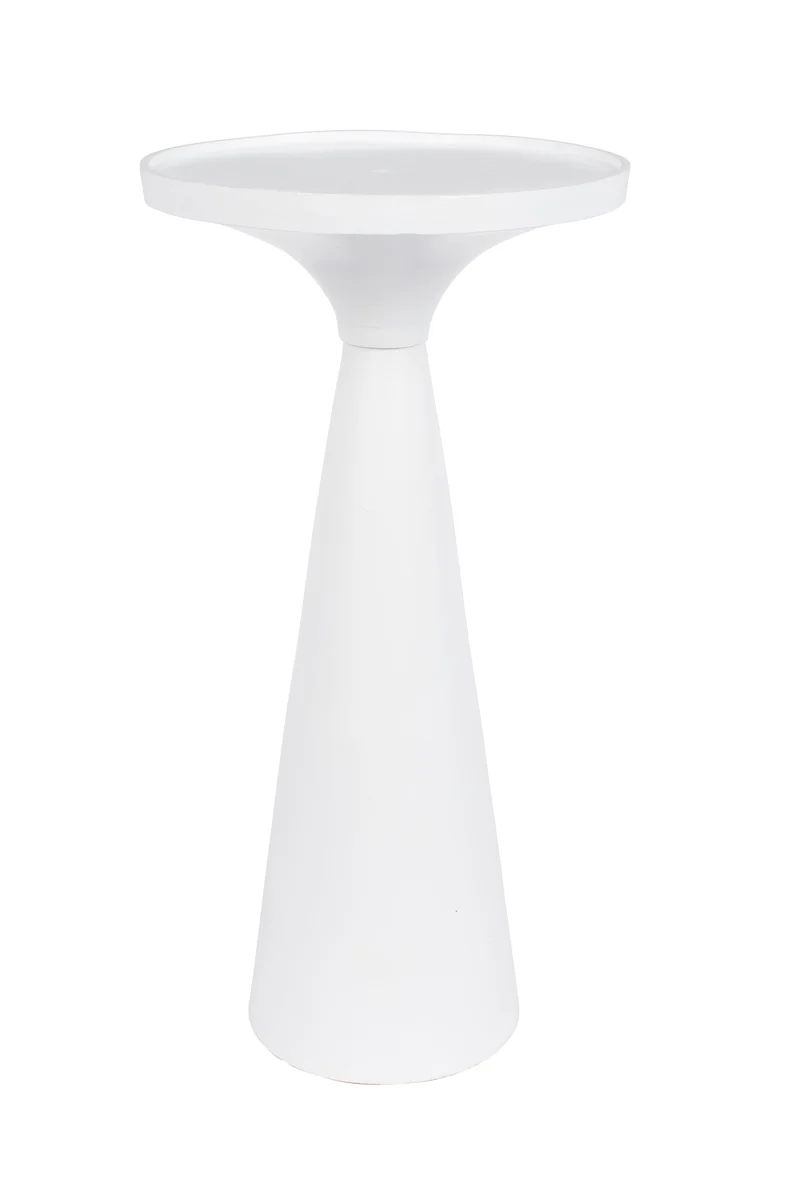 Zuiver Beistelltisch Floss – Weiß, Aluminium, 28 × 28 × 56 cm