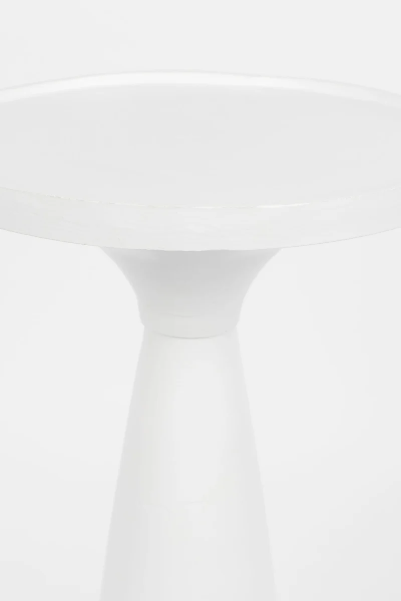 Zuiver Beistelltisch Floss – Weiß, Aluminium, 28 × 28 × 56 cm