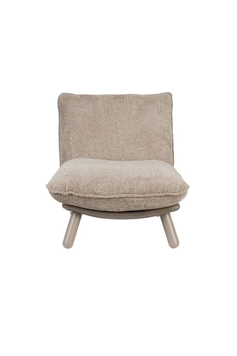 Zuiver Loungesessel Lazy Sack Soft – Beige, Massives Buchenholz, 94 × 75 × 81 cm