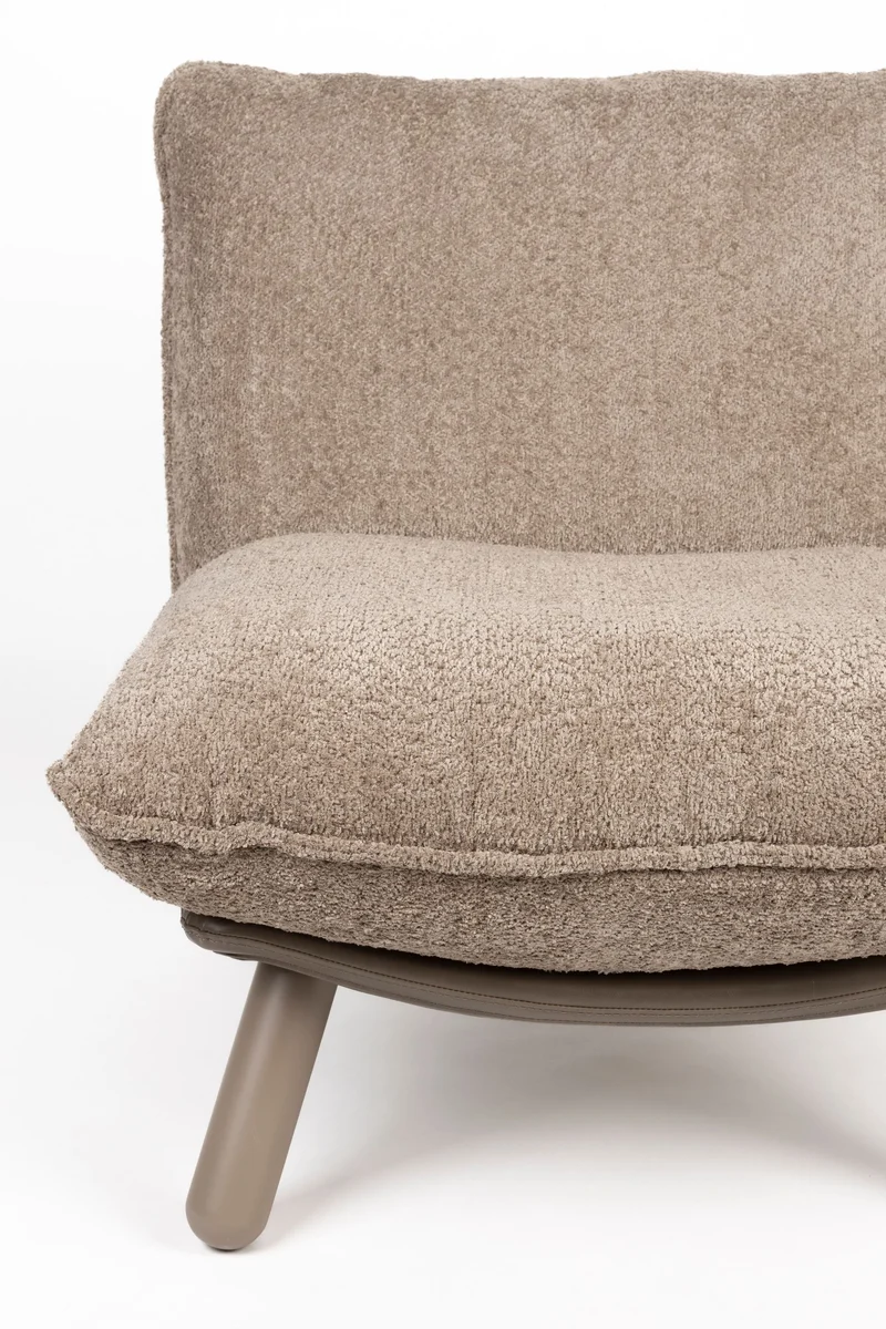 Zuiver Loungesessel Lazy Sack Soft – Beige, Massives Buchenholz, 94 × 75 × 81 cm