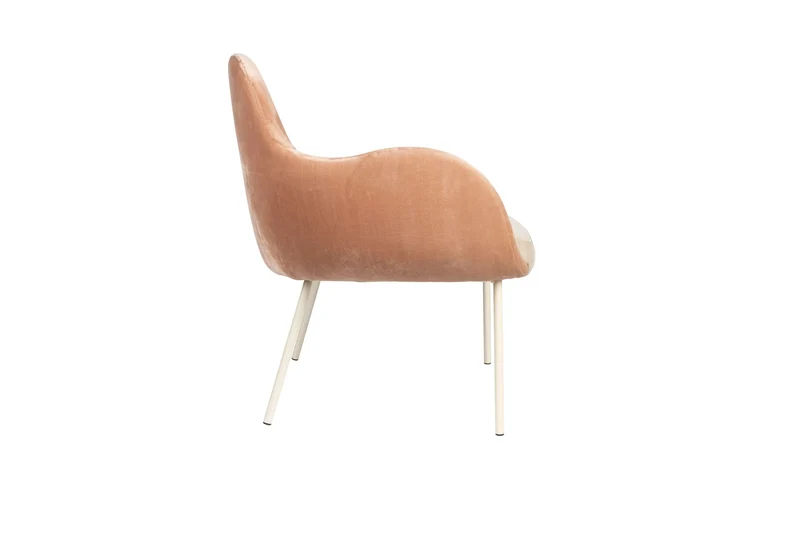Zuiver Loungesessel Friuli – Rosa, Stoff, 73 × 82,5 × 85,5 cm