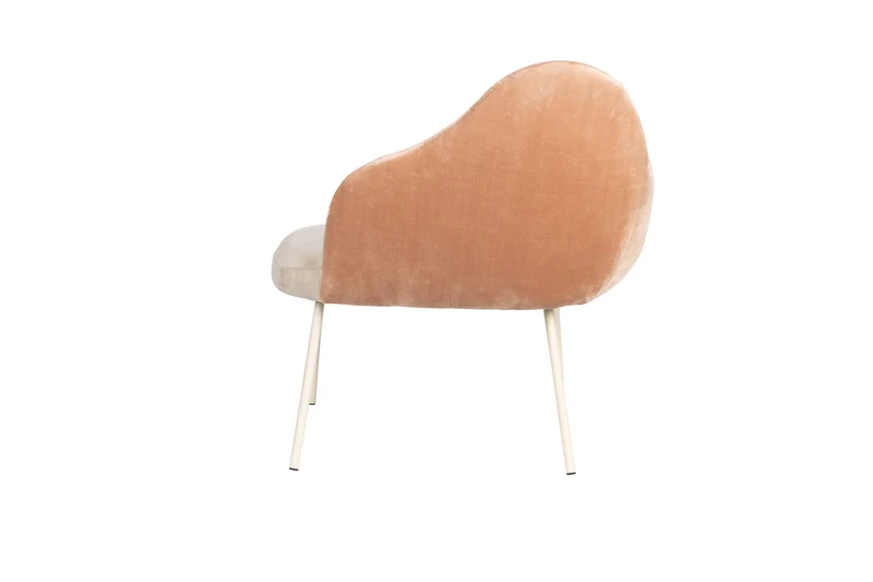 Zuiver Loungesessel Friuli – Rosa, Stoff, 73 × 82,5 × 85,5 cm