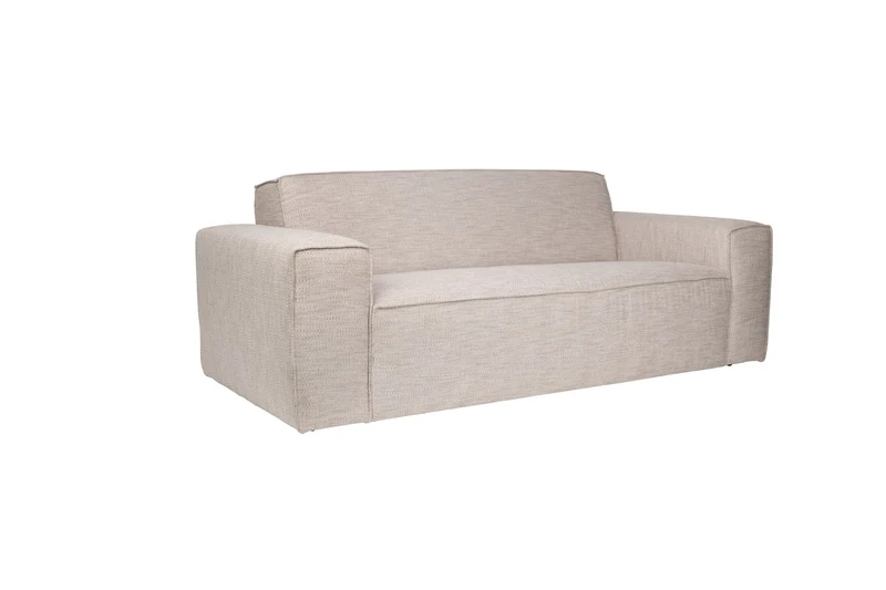 Zuiver Sofa Bor 2,5-Sitzer Latte – Stoff, 94 × 200 × 74 cm