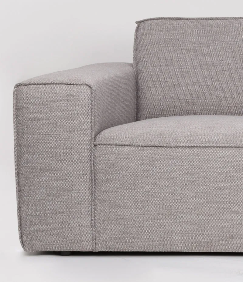 Zuiver Sofa Bor 2,5-Sitzer – Grau, Stoff, 94 × 200 × 74 cm