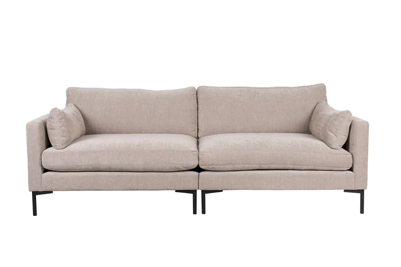 Zuiver Sofa Summer 3-Sitzer Latte – Stoff, 101 × 230 × 82 cm