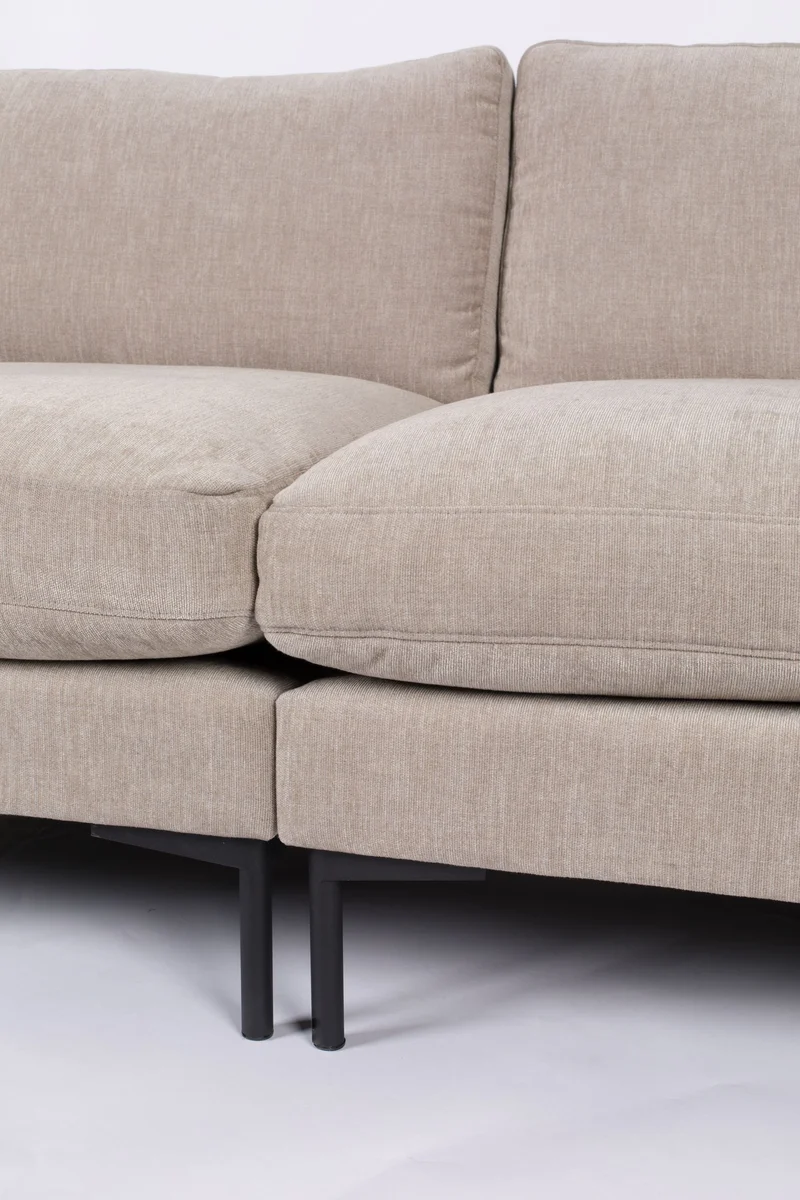 Zuiver Sofa Summer 3-Sitzer Latte – Stoff, 101 × 230 × 82 cm